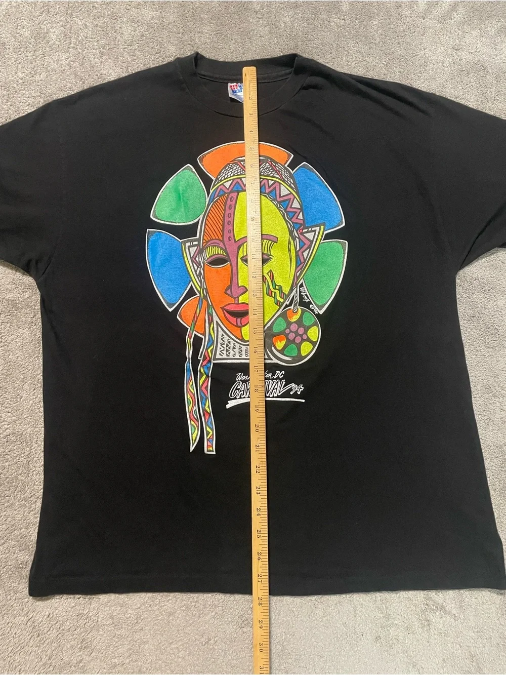 Vintage 1994 Washington DC Carnival T Shirt XL Single Stitch USA Wilcox Art Tee